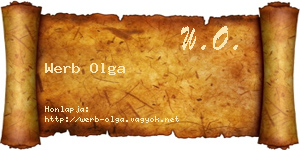 Werb Olga névjegykártya