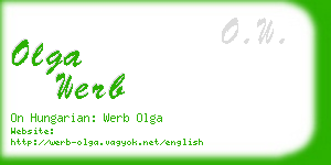 olga werb business card